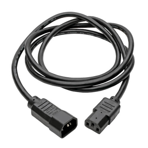 Tripp-Lite P004-006 | PDU Power Cord, C13 to C14 - 10A, 250V, 18 AWG, 6 ft. (1.83 m), Black