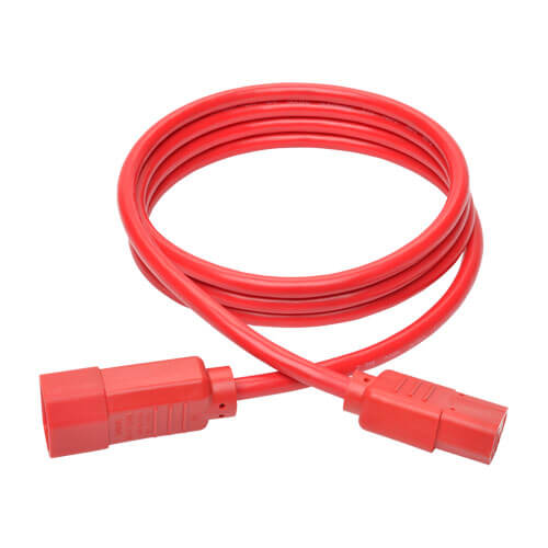 Tripp-Lite P004-006-ARD | PDU Power Cord, C13 to C14 - 10A, 250V, 18 AWG, 6 ft. (1.83 m), Red