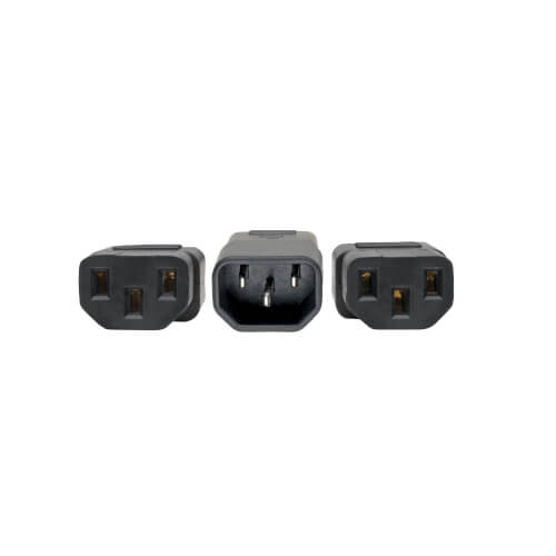 Tripp-Lite P004-18N-2C13 | Power Cord Splitter, C14 to 2xC13 PDU Style - 10A, 250V, 18 AWG, 18-in. (45.72 cm), Black