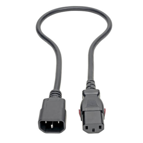 Tripp-Lite P004-L02 | Power Extension Cord, Locking C13 to C14 PDU Style - 10A, 250V, 18 AWG, 2 ft. (0.61 m)