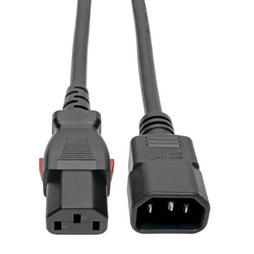 Tripp-Lite P004-L03 | Power Extension Cord, Locking C13 to C14 PDU Style - 10A, 250V, 18 AWG, 3 ft. (0.91 m)