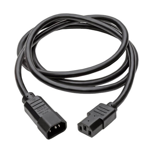 Tripp-Lite P005-006 | Heavy-Duty PDU Power Cord, C13 to C14 - 15A, 250V, 14 AWG, 6 ft. (1.83 m), Black