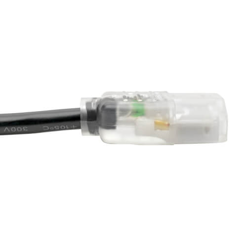 Tripp-Lite P006-015-HG13CL | Hospital-Grade Power Cord, NEMA 5-15P to C13 - Green Dot, 13A, 125V, 16 AWG, 15 ft. (4.57 m), Clear Plugs