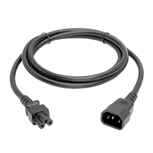 Tripp-Lite P014-06N | Laptop Power Adapter Cord, C14 to C5 Adapter - 2.5A, 250V, 18 AWG, 6 in., Black