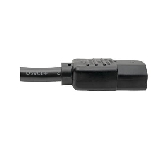Tripp-Lite P018-002 | Power Cord C14 to C15 - Heavy-Duty, 15A, 250V, 14 AWG, 2 ft. (0.61 m), Black