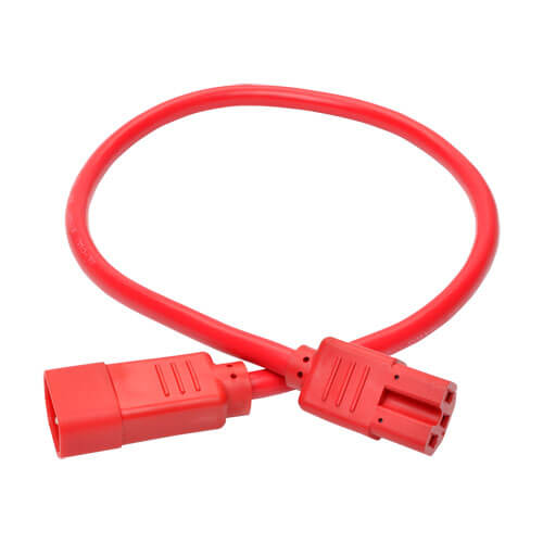 Tripp-Lite P018-002-ARD | Power Cord C14 to C15 - Heavy-Duty, 15A, 250V, 14 AWG, 2 ft. (0.61 m), Red
