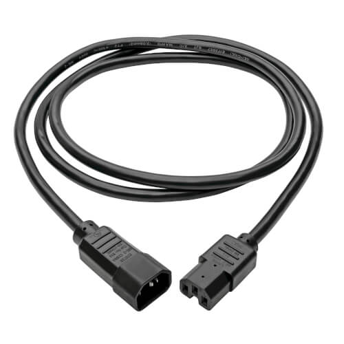 Tripp-Lite P018-006 | Power Cord C14 to C15 - Heavy-Duty, 15A, 250V, 14 AWG, 6 ft. (1.83 m), Black