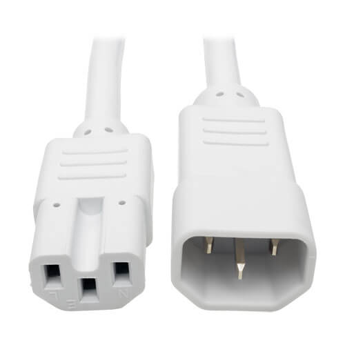 Tripp-Lite P018-006-AWH | Power Cord C14 to C15 - Heavy-Duty, 15A, 250V, 14 AWG, 6 ft. (1.83 m), White