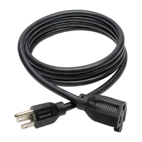 Tripp-Lite P024-006 | Power Extension Cord, NEMA 5-15P to NEMA 5-15R - Heavy-Duty, 15A, 120V, 14 AWG, 6 ft. (1.83 m), Black