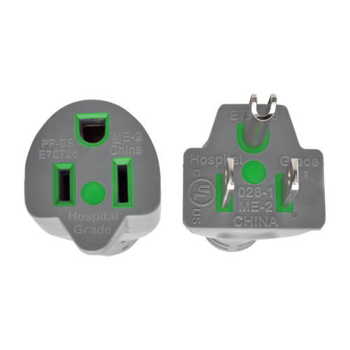 Tripp-Lite P024-006-GY-HG | Hospital-Grade Extension Cord, NEMA 5-15P to NEMA 5-15R - Green Dot, 15A, 125V, 14 AWG, 6 ft. (1.83 m), Gray