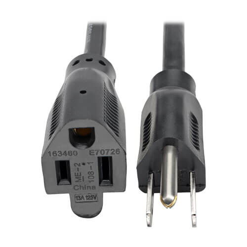Tripp-Lite P024-010-13A | Power Extension Cord, NEMA 5-15P to NEMA 5-15R - 13A, 120V, 16 AWG, 10 ft. (3.05 m), Black