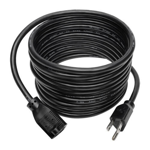 Tripp-Lite P024-015-13A | Power Extension Cord, NEMA 5-15P to NEMA 5-15R - 13A, 120V, 16 AWG, 15 ft. (4.57 m), Black