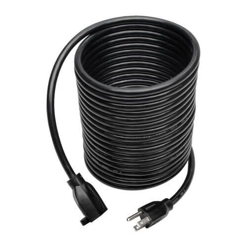 Tripp-Lite P024-025 | Power Extension Cord, NEMA 5-15P to NEMA 5-15R - Heavy-Duty, 15A, 120V, 14 AWG, 25 ft. (7.62 m), Black
