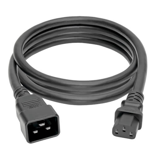 Tripp-Lite P032-007 | C20 to C13 Power Cord for Computer - Heavy-Duty, 15A, 100-250V, 14 AWG, 7 ft. (2.13 m), Black