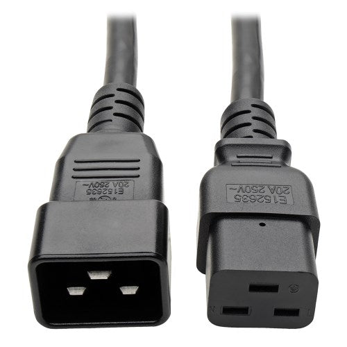 Tripp-Lite P036-006 | Power Extension Cord, C19 to C20 - Heavy-Duty, 20A, 250V, 12 AWG, 6 ft. (1.83 m), Black
