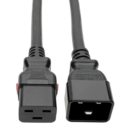 Tripp-Lite P036-L10 | Power Extension Cord, Locking C19 to C20 - Heavy-Duty, 20A, 100-250V, 12 AWG, 10 ft. (3.05 m), Black
