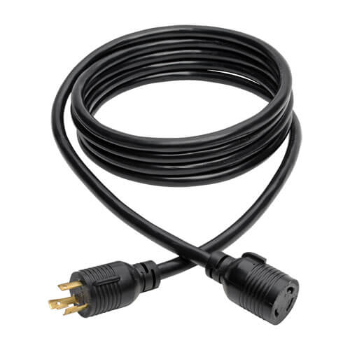 Tripp-Lite P041-014 | Power Extension Cord, NEMA L6-30P to NEMA L6-30R - Heavy-Duty, 30A, 250V, 10 AWG, 14 ft. (4.27 m), Black