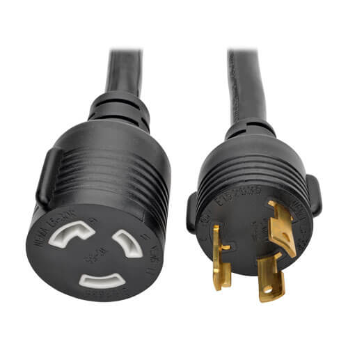 Tripp-Lite P046-006-LL-30A | Power Extension Cord, NEMA L5-30P to NEMA L5-30R- Heavy-Duty, 30A, 125V, 10 AWG, 6 ft. (1.83 m), Black, Locking Connectors