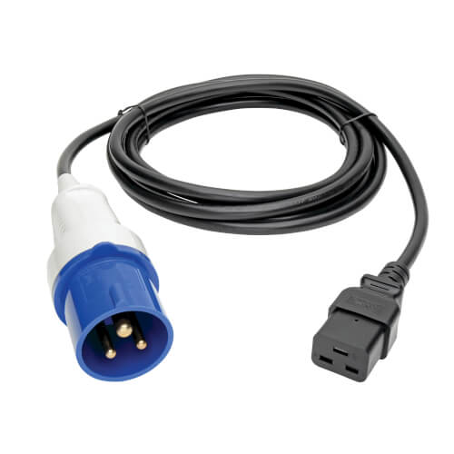 Tripp-Lite P070-010 | IEC 309 to C19, Heavy-Duty Extension Cord - 16A, 250V, 16 AWG, 10 ft. (3.05 m), Black