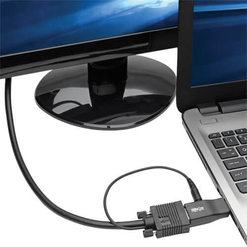 Tripp-Lite P131-000-A | Compact HDMI to VGA Adapter Video Converter with Audio (M/F)