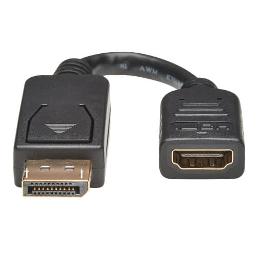 Tripp-Lite P136-000 | DisplayPort to HDMI Adapter Video Converter (M/F), 6-in. (15.24 cm)