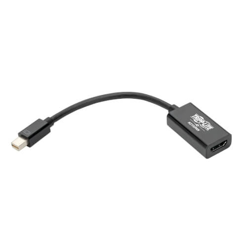 Tripp-Lite P137-06N-HD4K6B | Keyspan Mini DisplayPort to HDMI Active Adapter/Video Converter (M/F) - 4K 60 Hz, DP 1.2, HDCP 2.2, Black, 6 in.