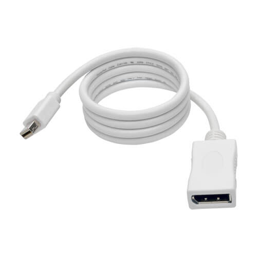 Tripp-Lite P139-003-DP-V2B | Keyspan Mini DisplayPort to DisplayPort Adapter Cable (M/F), 4K 60 Hz, DP 1.2, HDCP 2.2, 3 ft. (0.9 m)