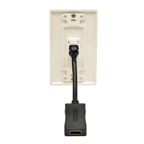 Tripp-Lite P166-001-A | HDMI Display-Side Wallplate with Active Signal Booster, White (F/F)