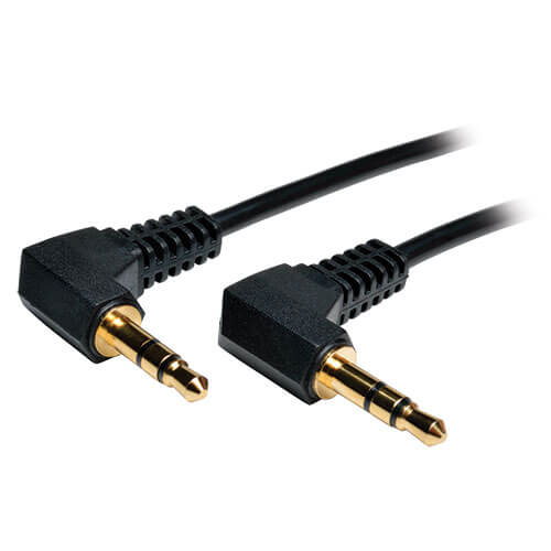 Tripp-Lite P312-001-2RA | 3.5mm Mini Stereo Audio Cable with two Right-Angle plugs (M/M), 1 ft. (0.31 m)