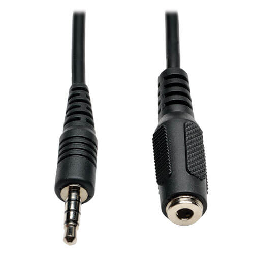 Tripp-Lite P318-006-MF | 3.5 mm Mini Stereo Audio 4-Position TRRS Headset Extension Adapter Cable (M/F), 6 ft. (1.8 m)
