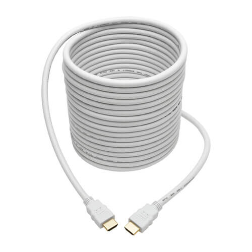 Tripp-Lite P568-025-WH | High-Speed HDMI Cable, Digital Video and Audio, HD (M/M), White, 25 ft. (7.62 m)