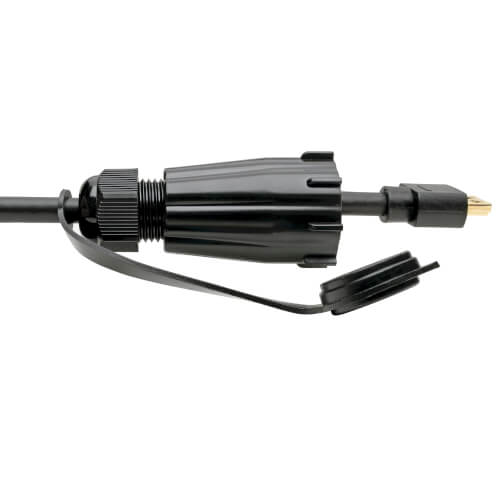 Tripp-Lite P569-006-IND2 | High-Speed HDMI Cable (M/M) - 4K 60 Hz, HDR, Industrial, IP68, Hooded Connectors, Black, 6 ft.