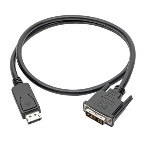 Tripp-Lite P581-003 | DisplayPort to DVI Adapter Cable (DP with Latches to DVI-D Single Link M/M), 3 ft. (0.9 m)