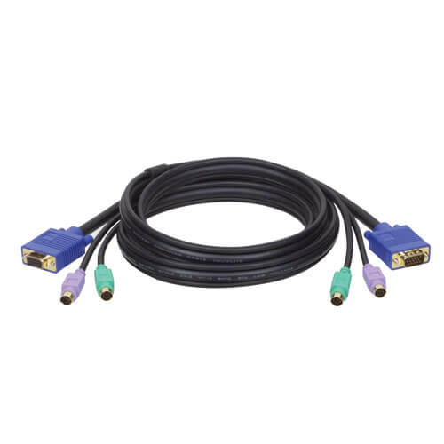 Tripp-Lite P753-015 | PS/2 (3-in-1) Cable Kit for KVM Switch B007-008, 15 ft. (4.57 m)