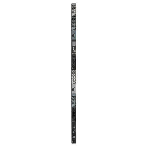 Tripp-Lite PDU3EVN10G60B | 14.5kW 3-Phase Monitored PDU, LX Interface, 200-240V Outlets (42 C13/6 C19), LCD, IEC 309 60A Blue, 3.05 m (10 ft.) Cord, 0U 1.8m/70in. Height, TAA