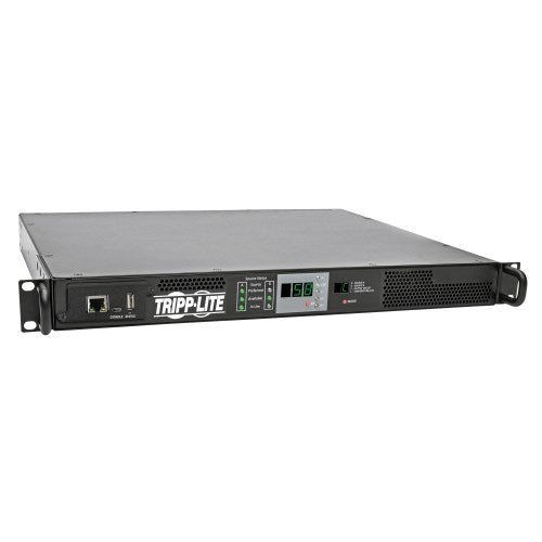Tripp-Lite PDUMNH30HVAT | 5.8kW Single-Phase Monitored Automatic Transfer Switch PDU, 2 200-240V 30A L6-30P Inputs, 1 L6-30R Outlet, 1U
