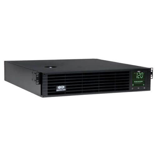 Tripp-Lite SMART3000RM2UN | SmartPro 120V 3kVA 2.25kW Line Interactive Sine Wave UPS, 2U Rack/Tower, Pre-Installed WEBCARDLX Network Interface, LCD Display, USB, DB9 Serial