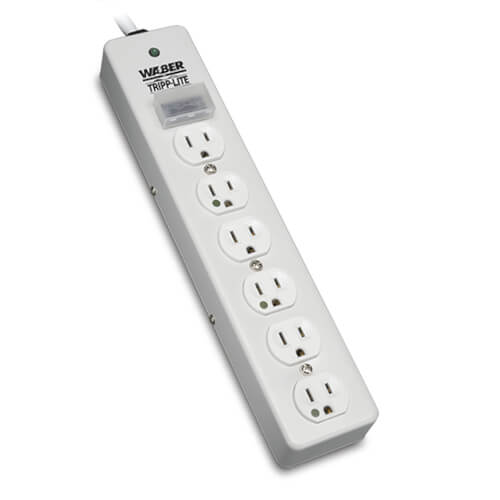 Tripp-Lite SPS606HGRA | NOT for Patient-Care Rooms - UL1363 Hospital-Grade Surge Protector with 6 Hospital-Grade Outlets, 6 ft. (1.83 m) Cord, 1050 Joules