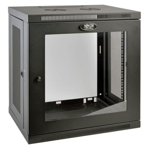 Tripp-Lite SRW12UG | SmartRack 12U Low-Profile Switch-Depth Wall-Mount Small Rack Enclosure, Clear Acrylic Window