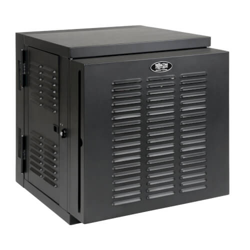 Tripp-Lite SRW12USNEMA | SmartRack 12U Switch-Depth Wall-Mount Small Rack Enclosure for Harsh Environments, Hinged Back