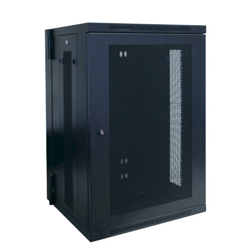Tripp-Lite SRW18US | SmartRack 18U Low-Profile Switch-Depth Wall-Mount Rack Enclosure Cabinet, Hinged Back