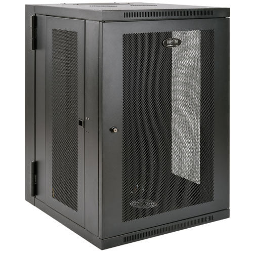 Tripp-Lite SRW18USDP | SmartRack 18U UPS-Depth Wall-Mount Half-Height Rack Enclosure, Hinged Back