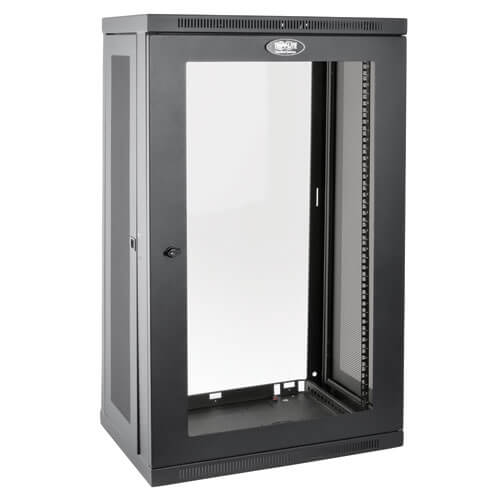 Tripp-Lite SRW21UG | SmartRack 21U Low-Profile Switch-Depth Wall-Mount Half-Height Rack Enclosure, Clear Acrylic Window
