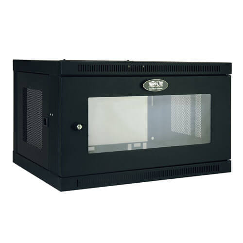 Tripp-Lite SRW6UG | SmartRack 6U Low-Profile Switch-Depth Wall-Mount Mini Rack Enclosure with Clear Acrylic Window