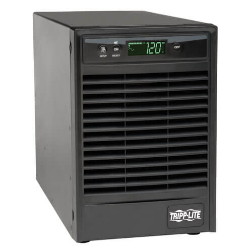 Tripp-Lite SU1000XLCD | SmartOnline 120V 1kVA 900W Double-Conversion UPS, Tower, Extended Run, Network Card Options, LCD, USB, DB9 Serial