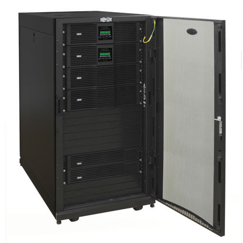 Tripp-Lite SU20KRTHWTFASSM | SmartOnline 240 & 120V 20kVA 18kW Double-Conversion UPS in 25U enclosure, Pre-installed Network Card, USB, DB9, Bypass, Hardwire