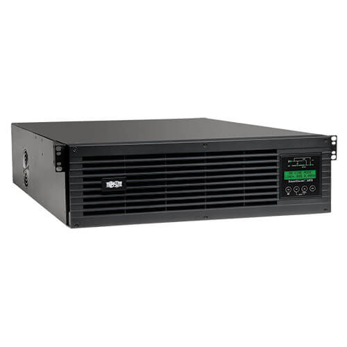 Tripp-Lite SU3000RTXLCD3N | SmartOnline 120V 3kVA 2.7kW Double-Conversion UPS, 3U Rack/Tower, Extended Run, WEBCARDLX Network Interface, LCD, USB, DB9