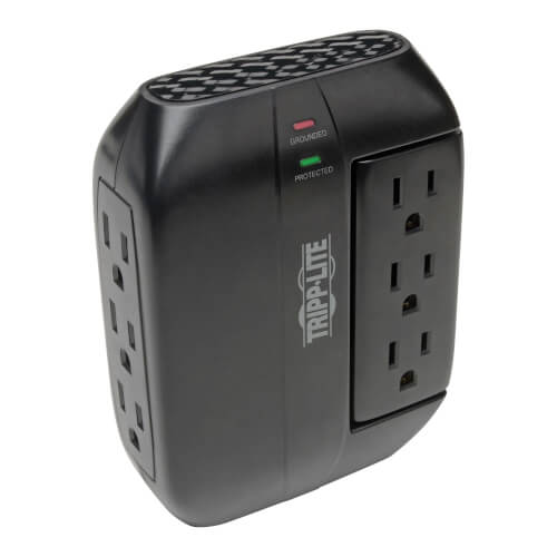 Tripp-Lite SWIVEL6 | Protect It! Surge Protector with 3 Rotatable Outlets, 3 Stationary, side facing Outlets, Direct-Plug In, 1200 Joules