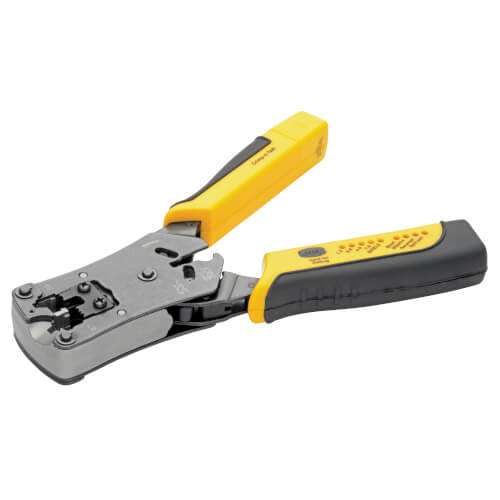 Tripp-Lite T100-001-TST | RJ11/RJ12/RJ45 Wire Crimper with Built-in Cable Tester