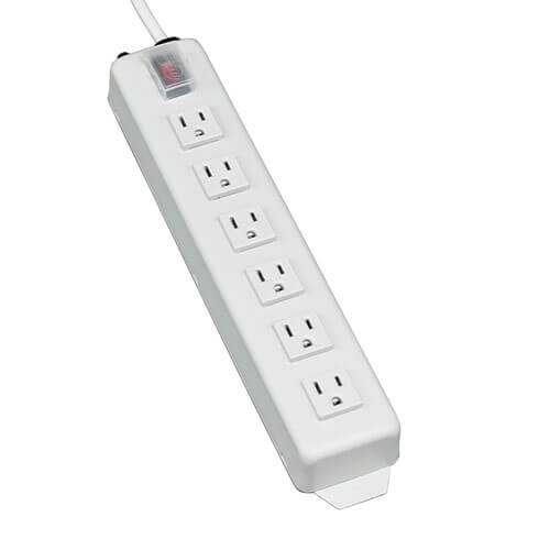 Tripp-Lite TLM606NC | Power It! 6-Outlet Power Strip, 6 ft. (1.83 m) Cord, Power Switch Cover